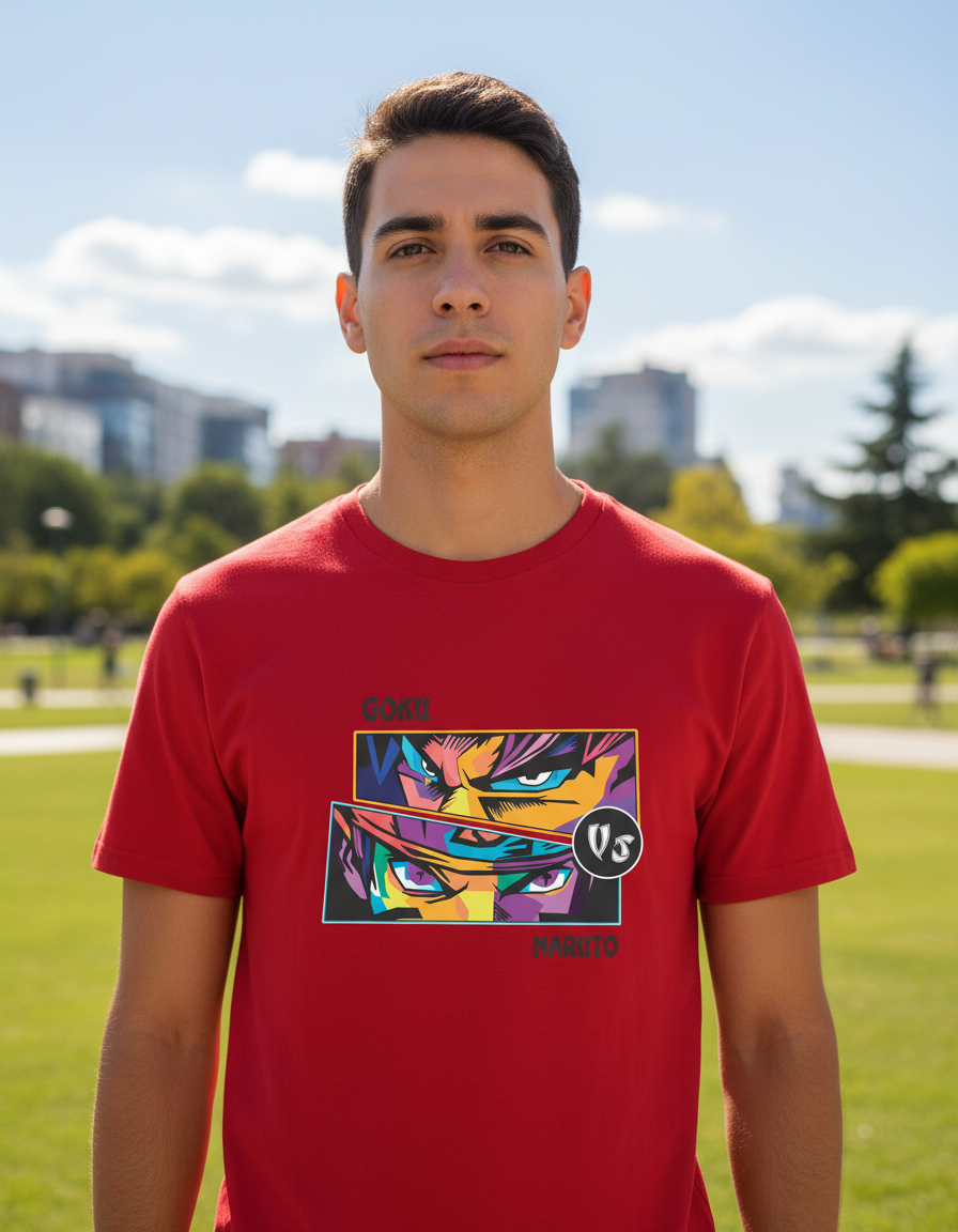 Remera: Goku Vs Naruto Memoestampados - Imagen 11