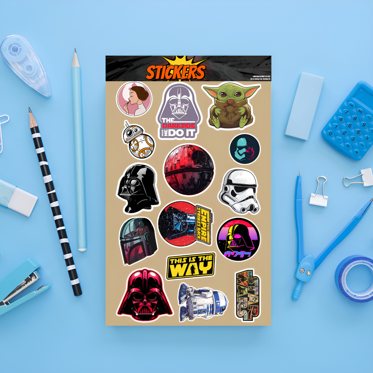 Pack Pegotines Stickers Star Wars Memoestampados