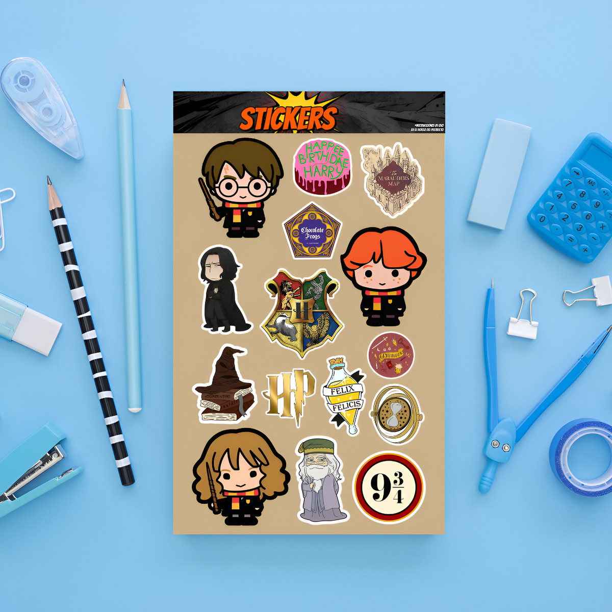 Pack Pegotines Stickers Harry Potter Memoestampados