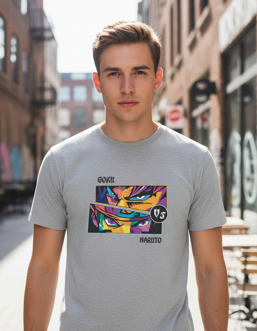 Remera: Goku Vs Naruto Memoestampados - Imagen 24
