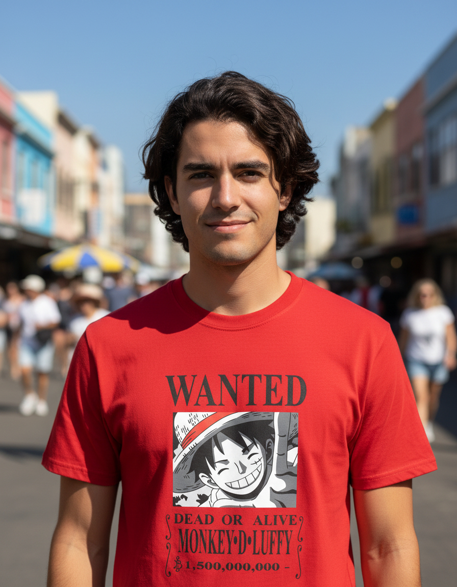 Remera: Wanted Luffy Memoestampados - Imagen 9