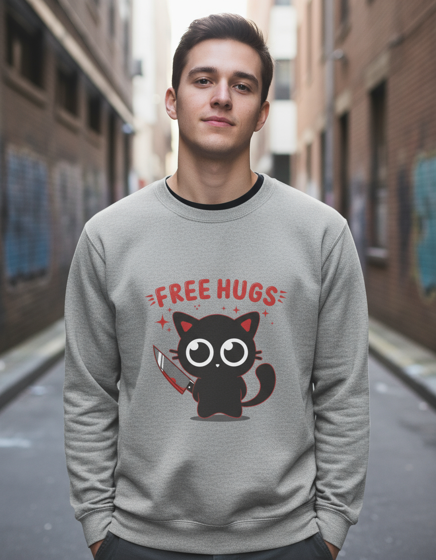 Buzo Free Hugs Cat Memoestampados - Imagen 4