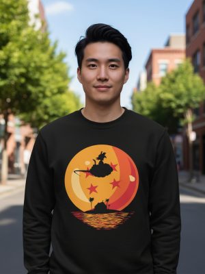 Buzo Goku Silueta Nube Esfera Memoestampados