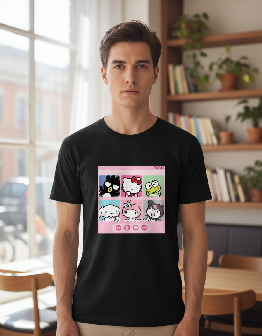 Remera: Hello Kitty Y Sus Amigos Memoestampados
