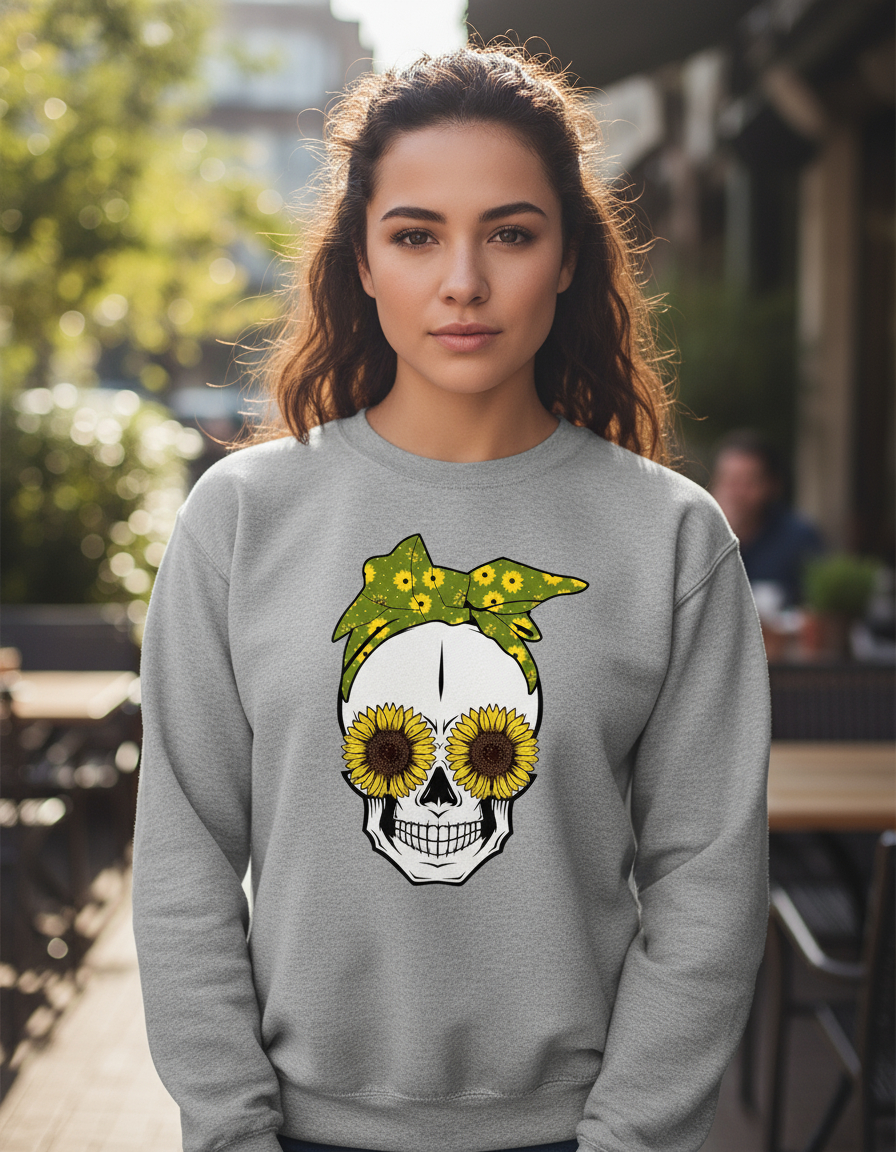 Buzo Girasol Skull Memoestampados - Imagen 3