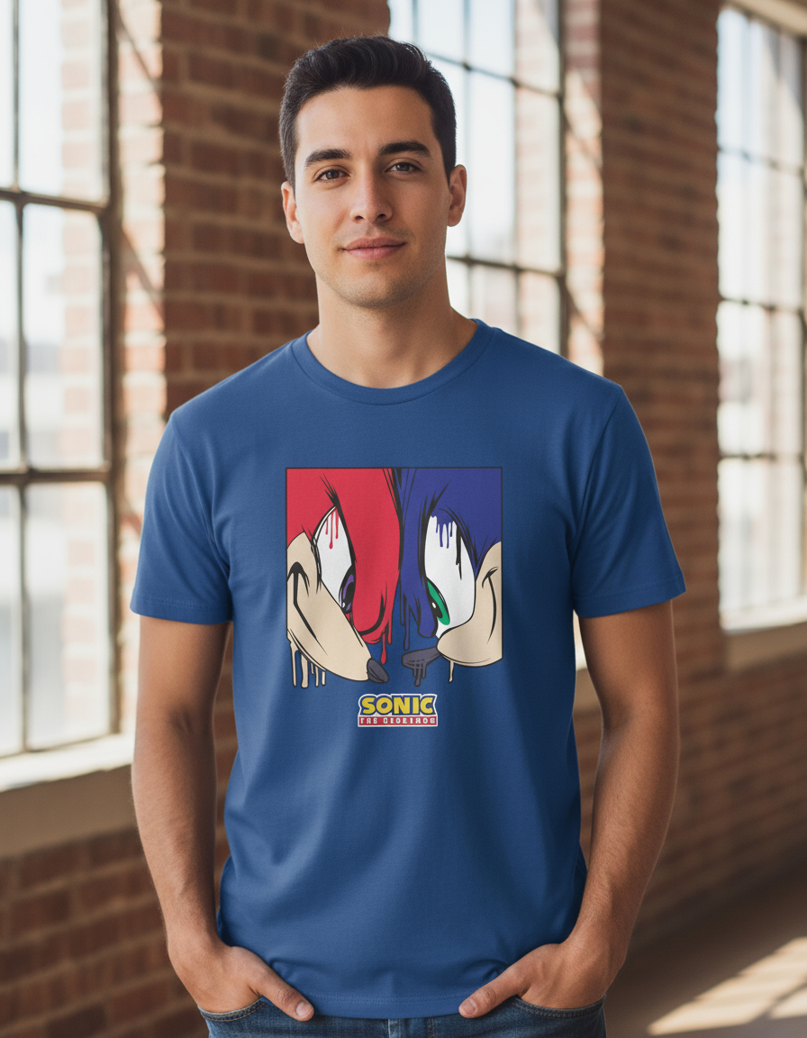 Remera: Sonic Cara Espejo Memoestampados - Imagen 6