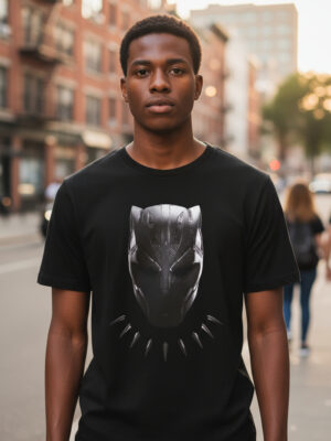 Remera: Marvel-black Panther Mask
