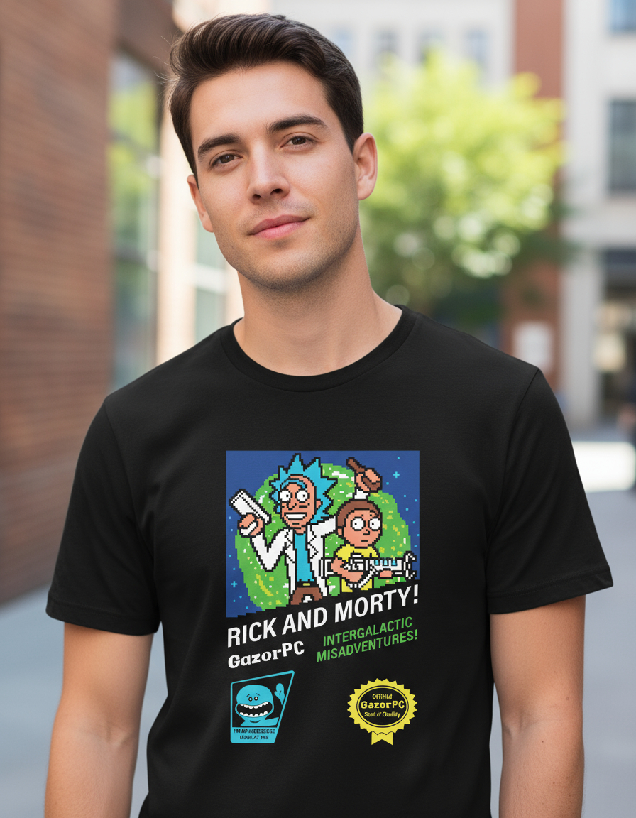 Remera: Pixel Rick Y Morty Memoestampados - Imagen 2