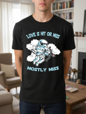 Remera San Valentin,love Is Hit Or Miss Precio Por 2 Uni