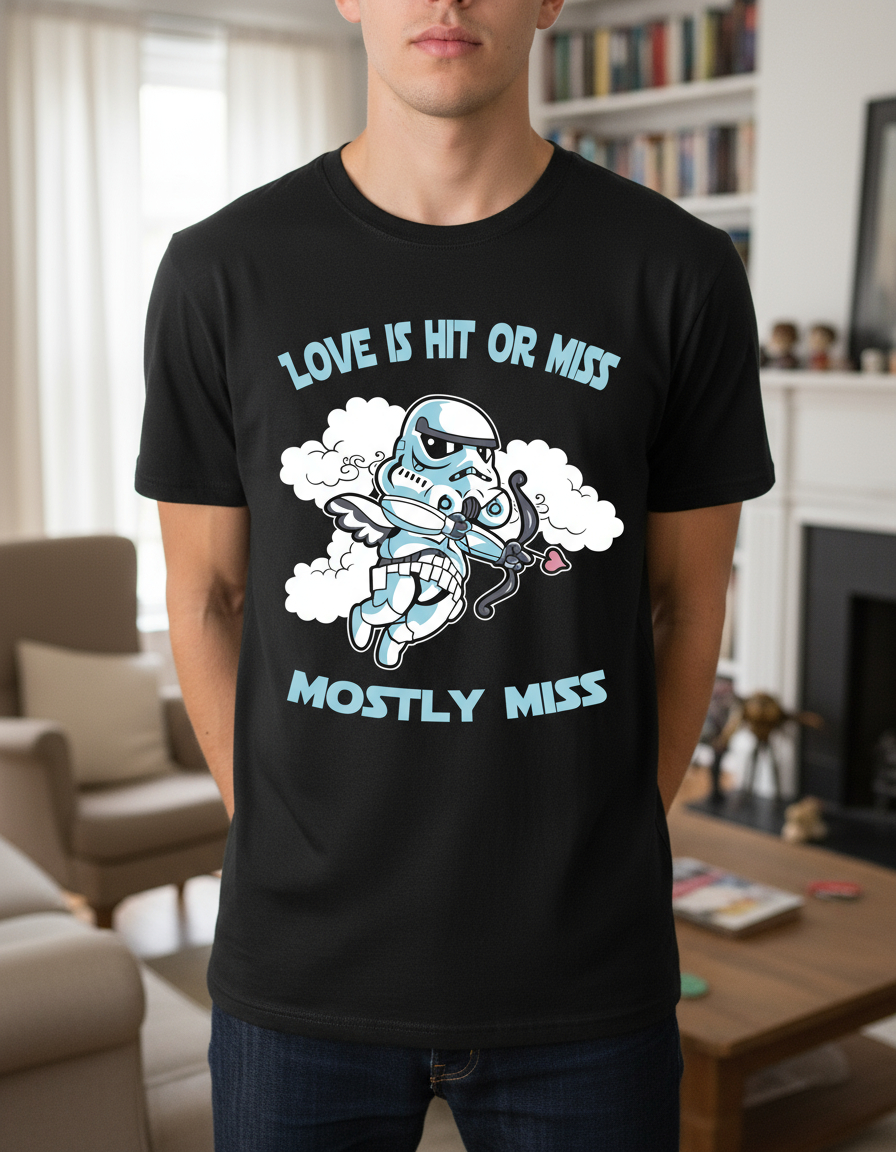 Remera San Valentin,love Is Hit Or Miss Precio Por 2 Uni
