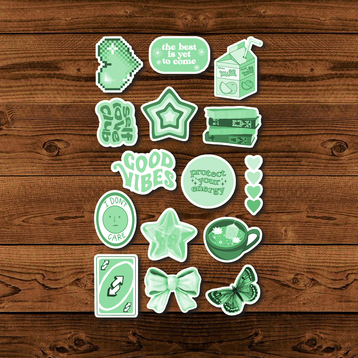 Pack Pegotines Stickers Good Vibes Memoestampados - Imagen 27