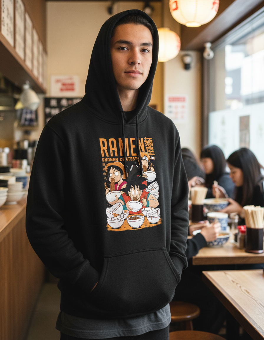 Canguro Ramen Naruto, Goku Y Luffy Memoestampados
