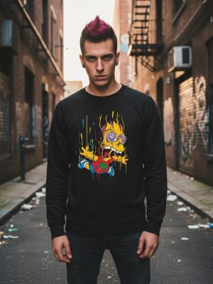 Buzo: Bart Simpsons Dibujo Memoestampados