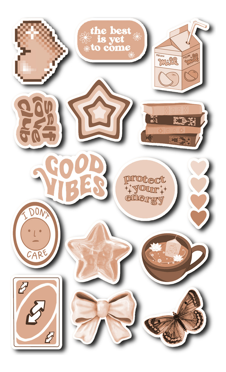 Pack Pegotines Stickers Good Vibes Memoestampados - Imagen 14