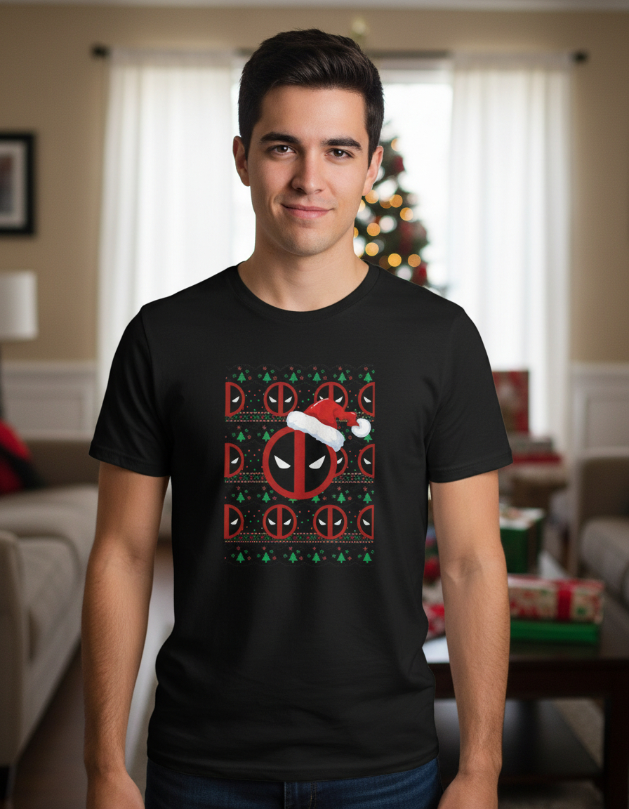 Remera: Ugly Navideño Deadpool Memoestampados - Imagen 2