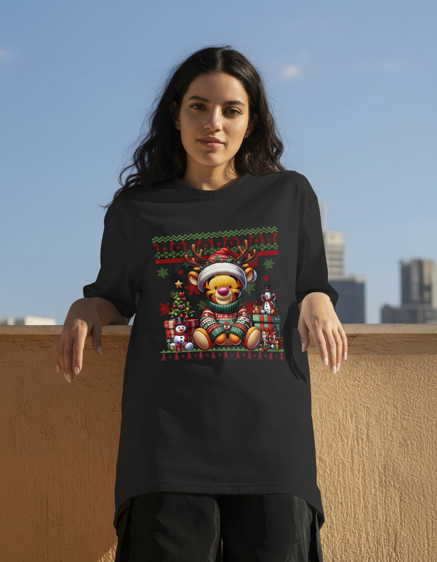 Remera: Ugly Navideño Tigre Memoestampados - Imagen 3