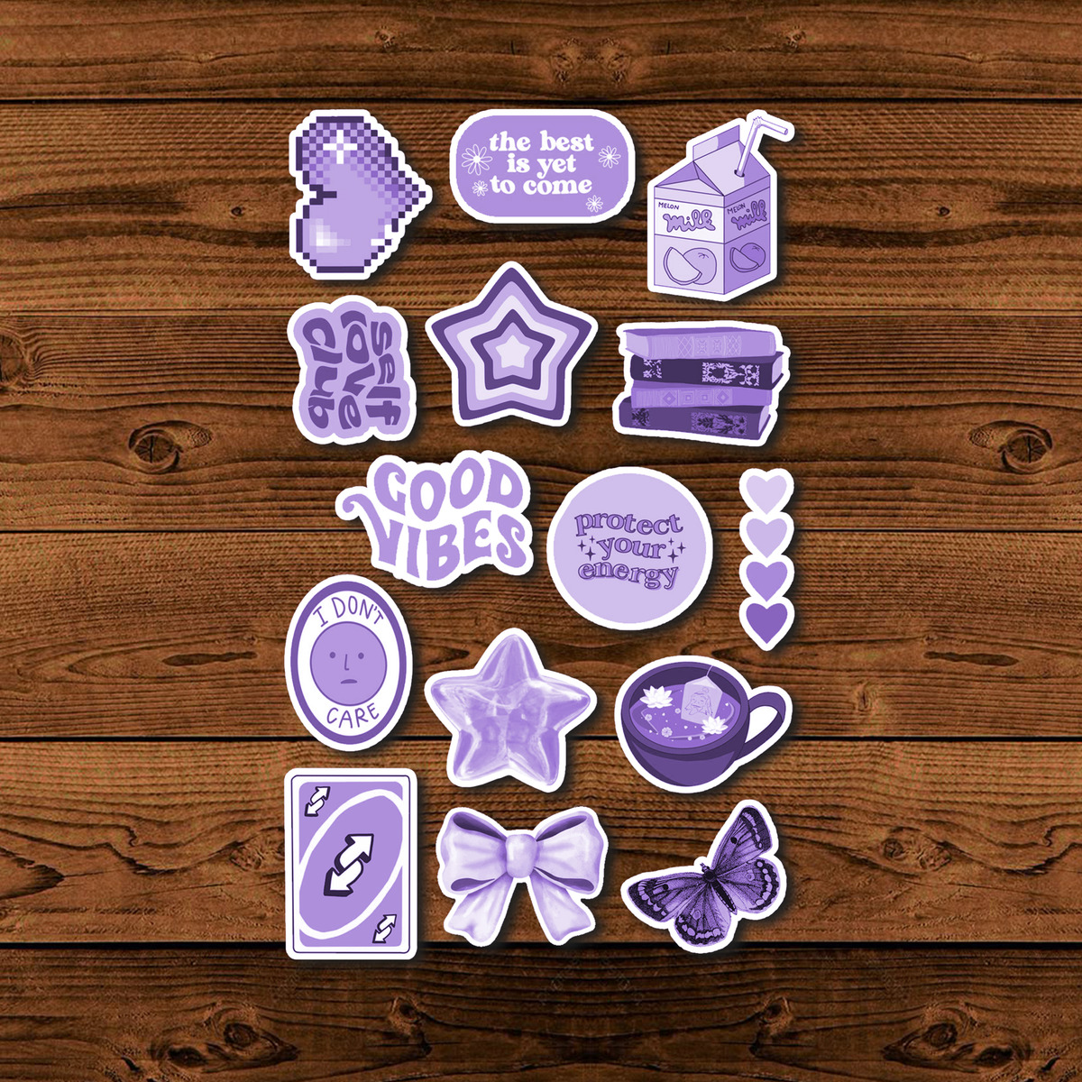 Pack Pegotines Stickers Good Vibes Memoestampados - Imagen 11