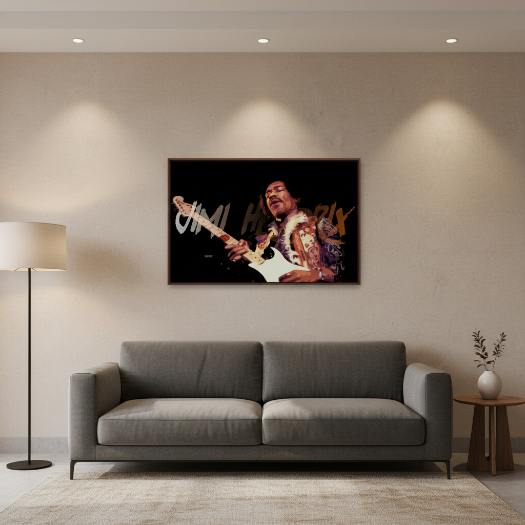 Cuadro 325 Jimi Hendrix 30x40 Mdf Memoestampados - Imagen 4