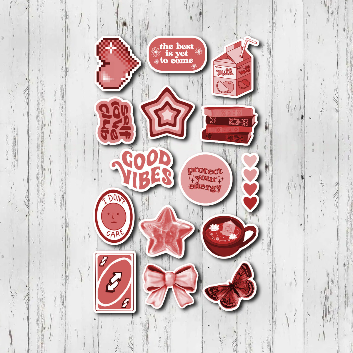 Pack Pegotines Stickers Good Vibes Memoestampados - Imagen 24