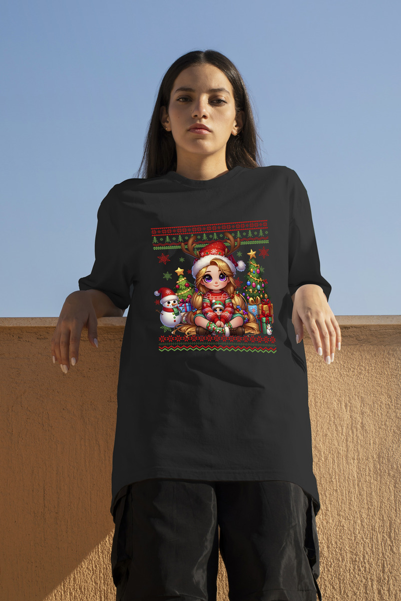 Remera: Ugly Navideño Rapunzel Memoestampados - Imagen 2