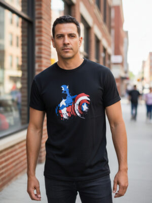 Remera Capitan America Algodón Memo Estampados