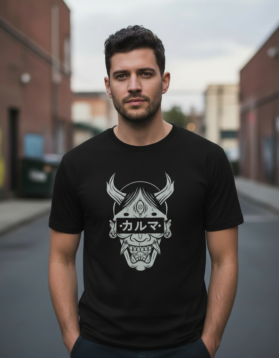 Remera: Demonio Japones Anime Memoestampados - Imagen 3