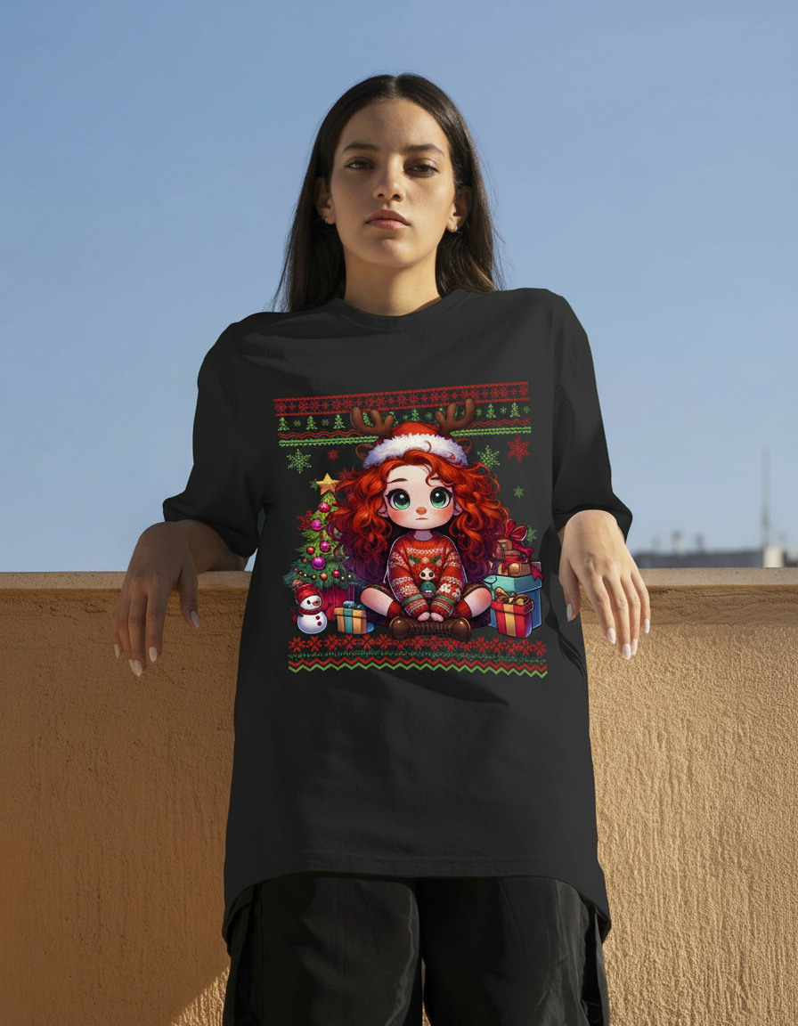 Remera: Ugly Navideño Merida Valiente Memoestampados - Imagen 4
