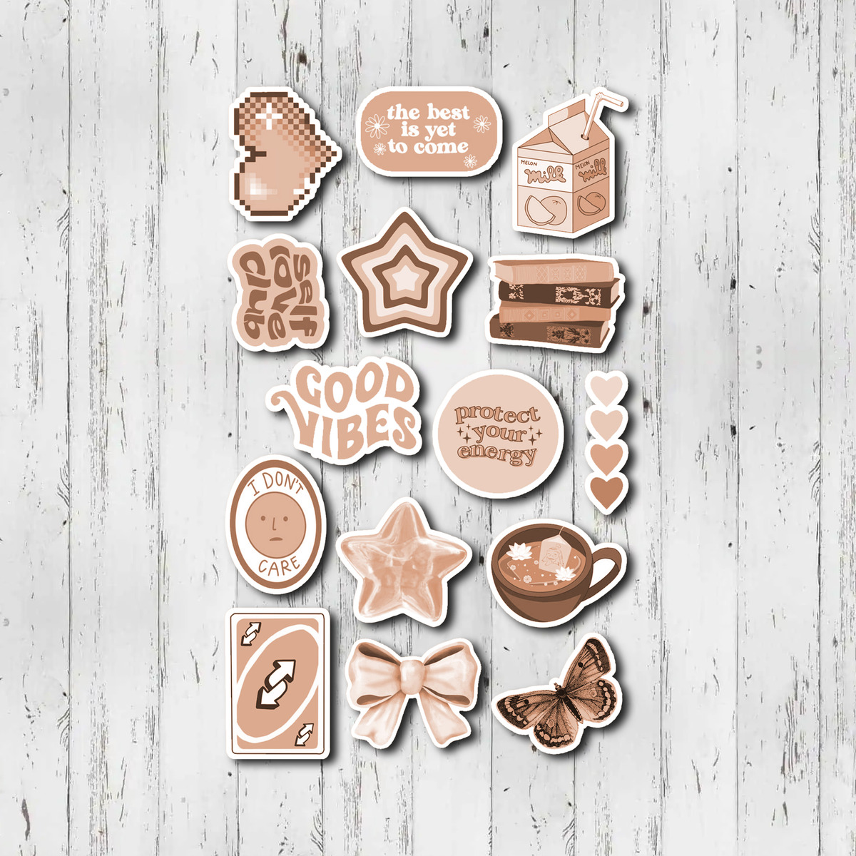 Pack Pegotines Stickers Good Vibes Memoestampados - Imagen 16