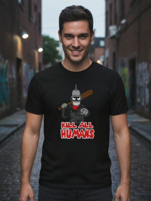 Remera Bender Kill Humans 2 Memoestampados