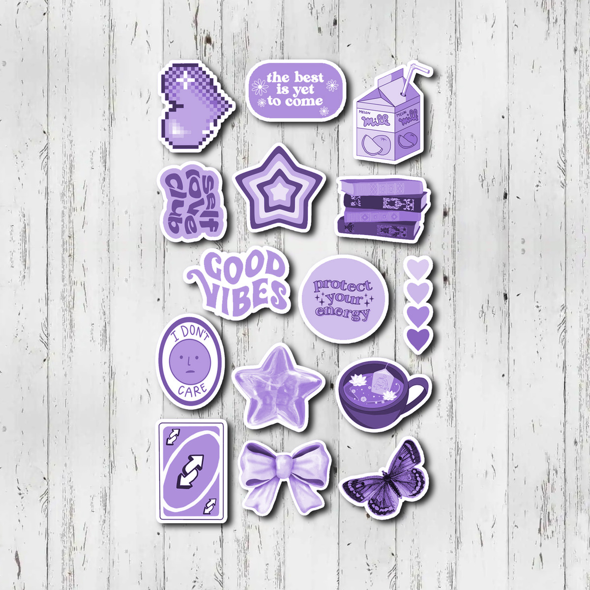 Pack Pegotines Stickers Good Vibes Memoestampados - Imagen 12