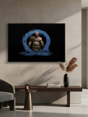 Cuadro God Of War Kratos 168 40x53 Mdf Memoestampados
