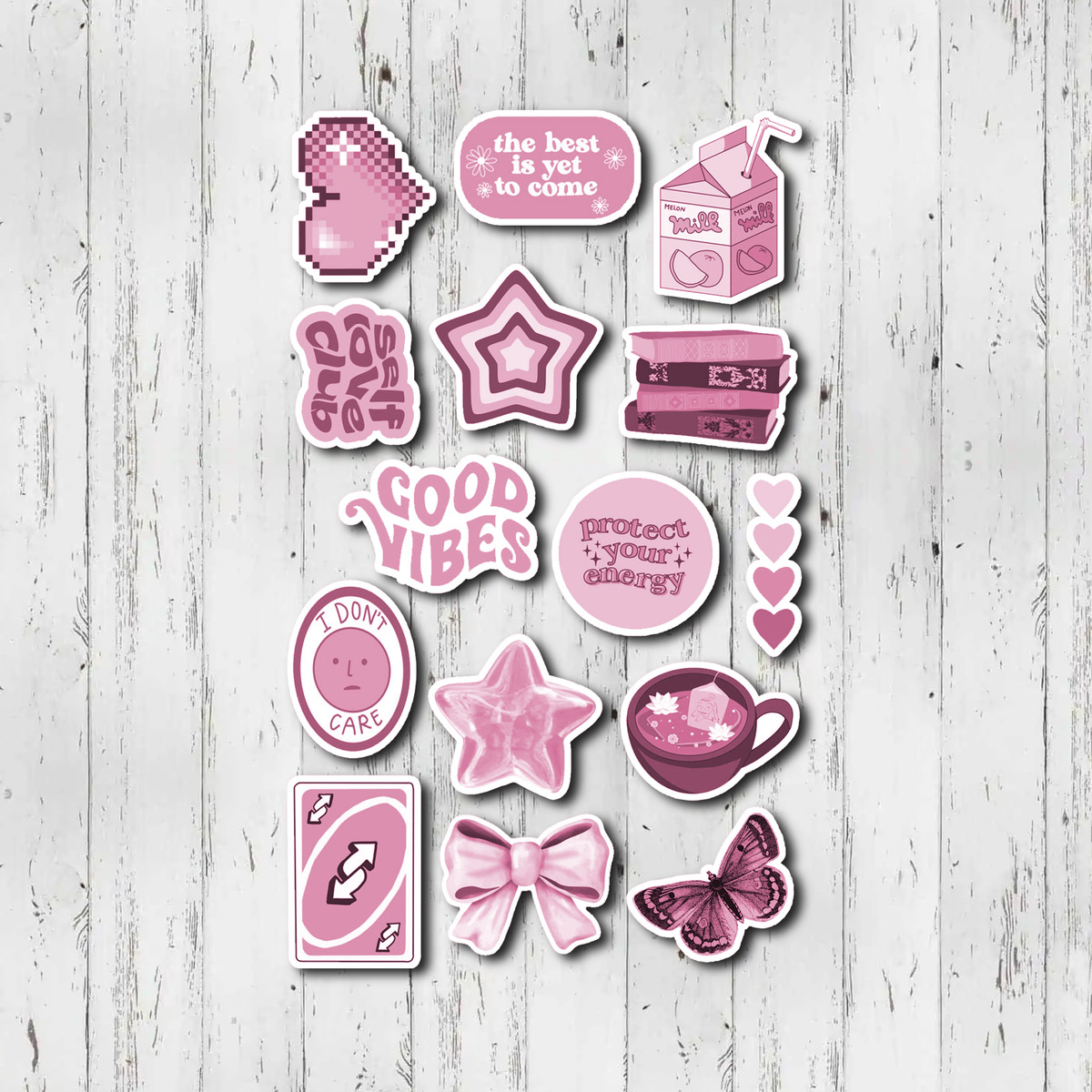 Pack Pegotines Stickers Good Vibes Memoestampados - Imagen 4