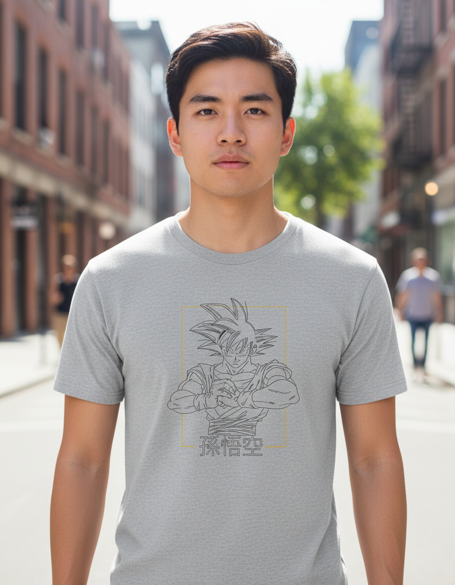 Remera: Goku Lineal Memoestampados - Imagen 5
