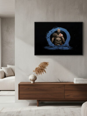 Cuadro God Of War Kratos 168 70x100 Mdf Memoestampados
