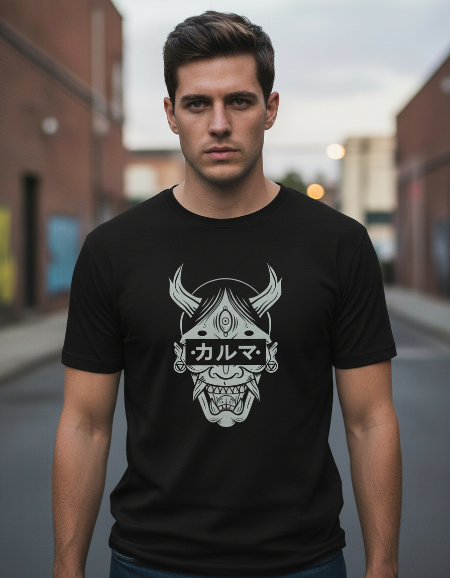 Remera: Demonio Japones Anime Memoestampados