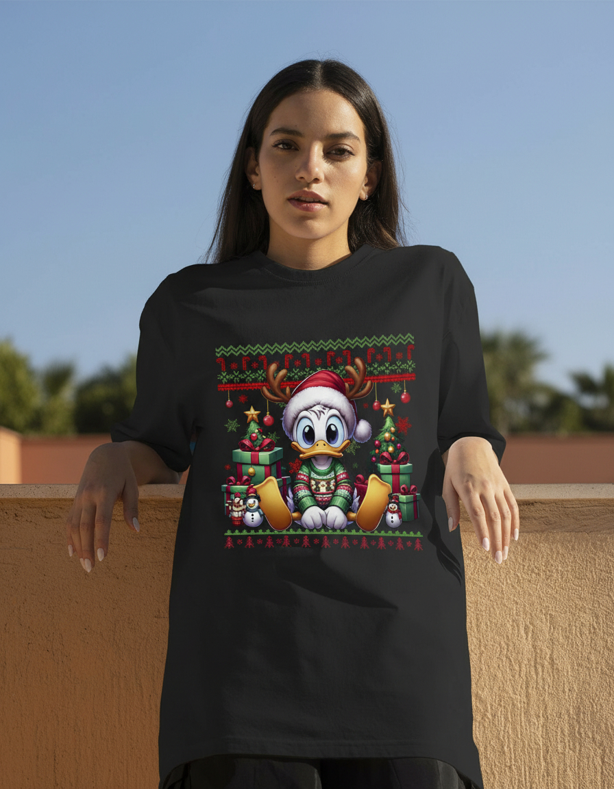 Remera: Ugly Navideño Pato Donald Memoestampados