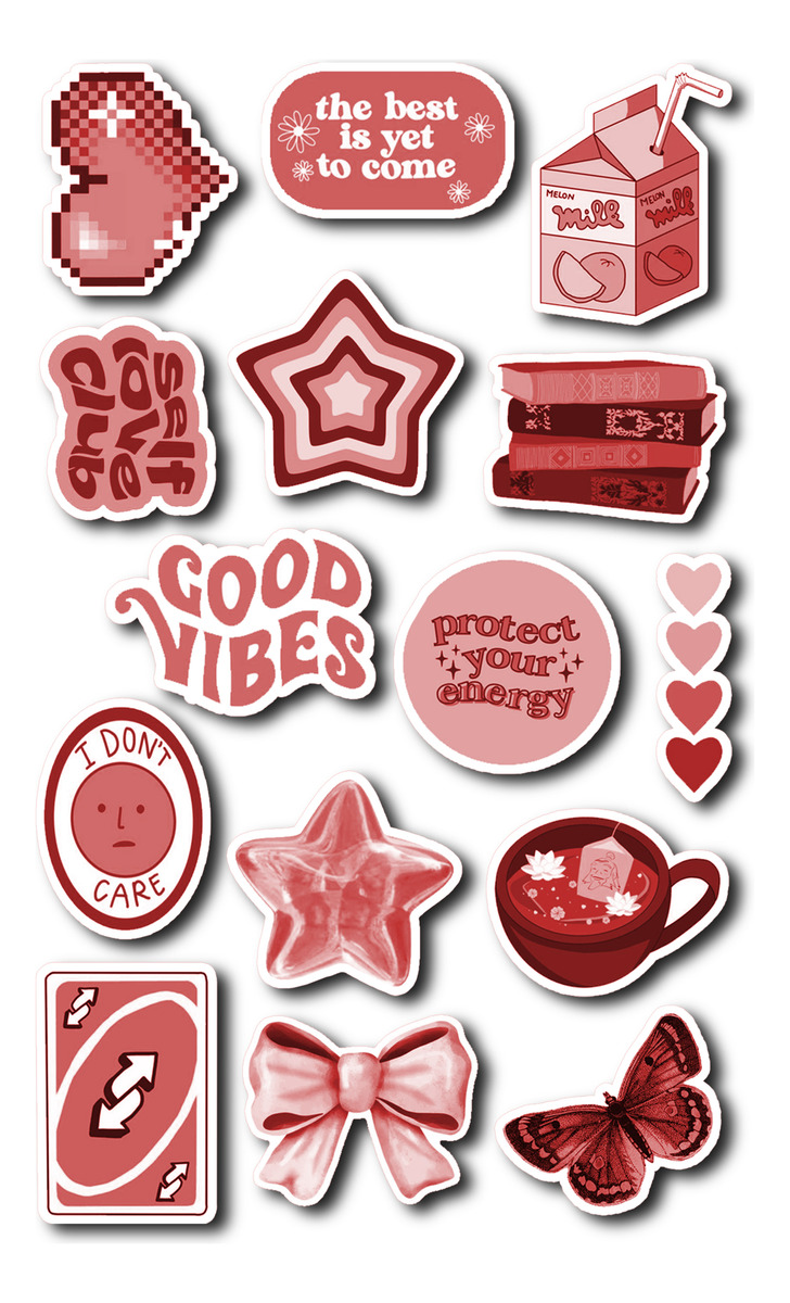 Pack Pegotines Stickers Good Vibes Memoestampados - Imagen 22