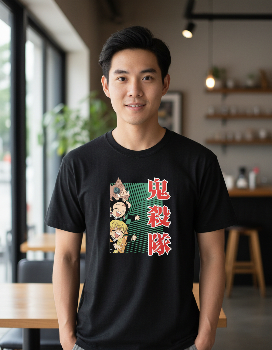 Remera: Demon Slayer Chibis Memoestampados