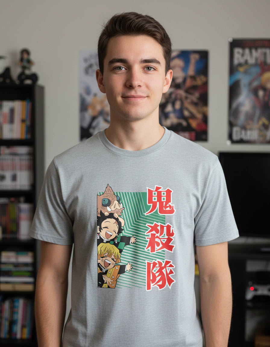 Remera: Demon Slayer Chibis Memoestampados - Imagen 18