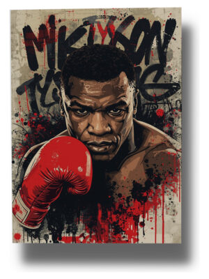 Cuadro 608 Mike Tyson 50x70 Mdf Memoestampados