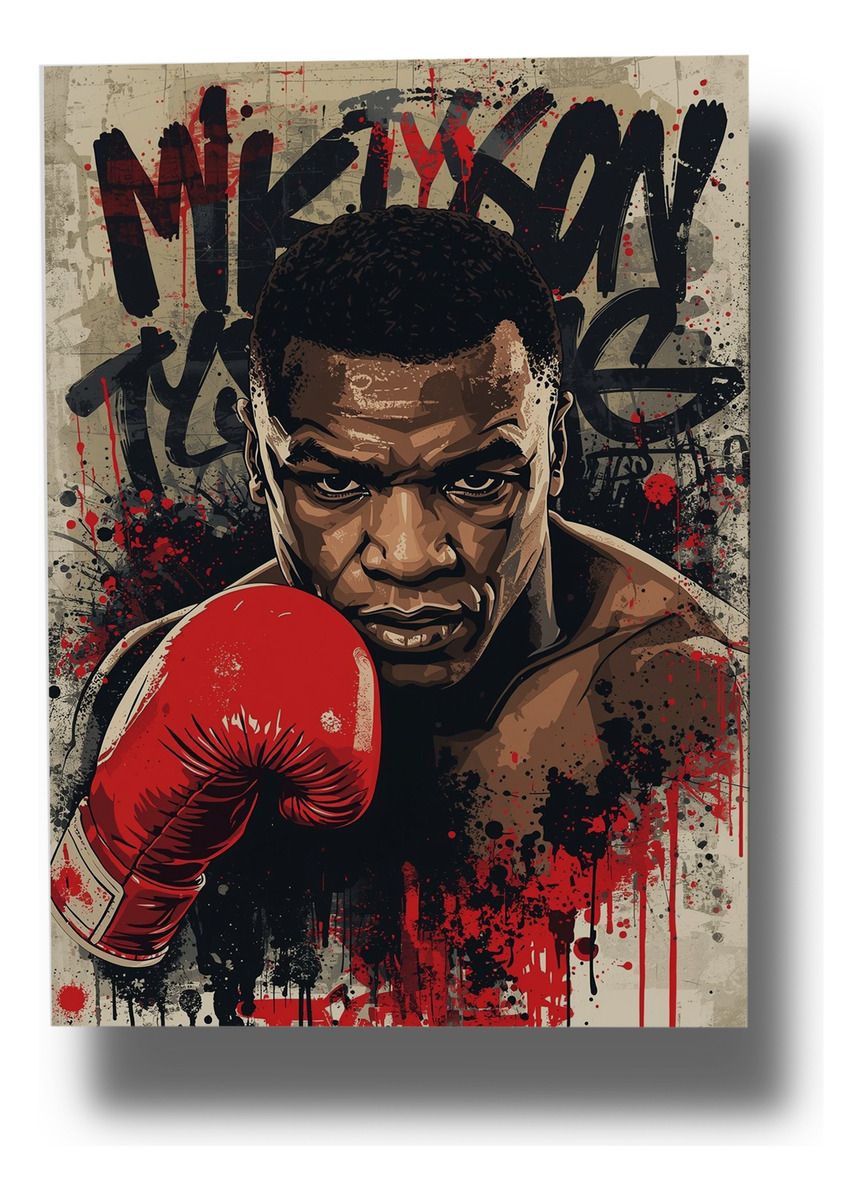 Cuadro 608 Mike Tyson 50x70 Mdf Memoestampados