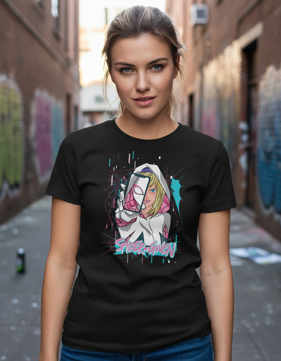 Remera: Spider Gwen Memoestampados