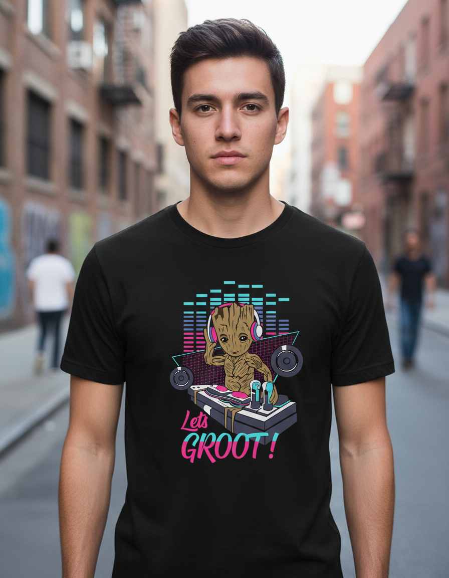 Remera: Lets Groot Memoestampados