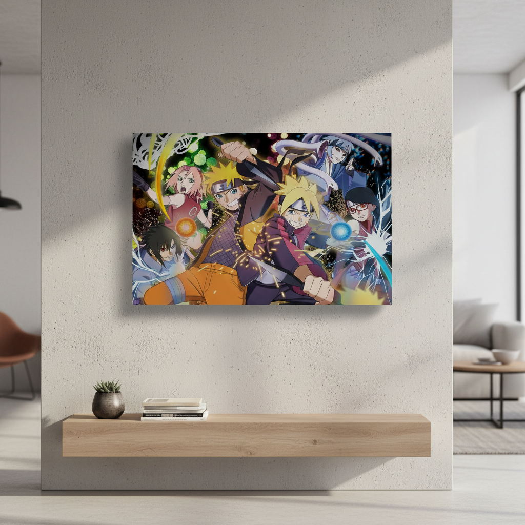 Cuadro Naruto, Boruto Uzumaki 44 40x53 Mdf Memoestampados - Imagen 2
