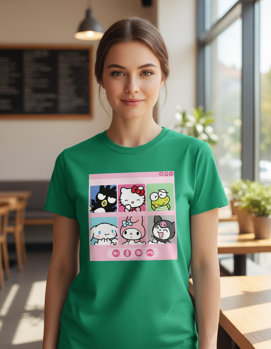 Remera: Hello Kitty Y Sus Amigos Memoestampados - Imagen 10