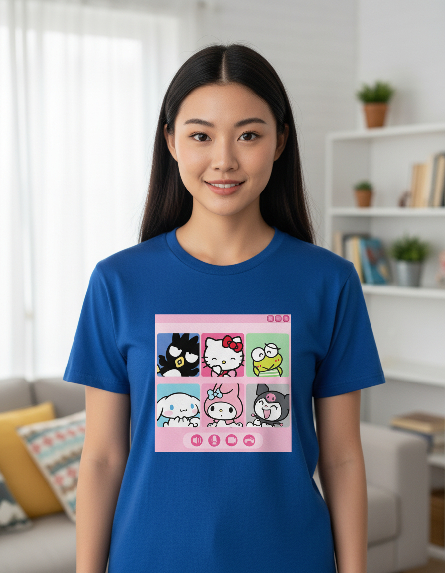 Remera: Hello Kitty Y Sus Amigos Memoestampados - Imagen 6