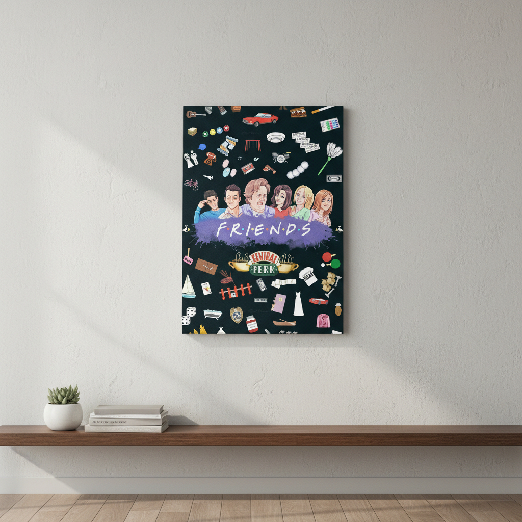 Cuadro Friends 482 30x40 Mdf Memoestampados