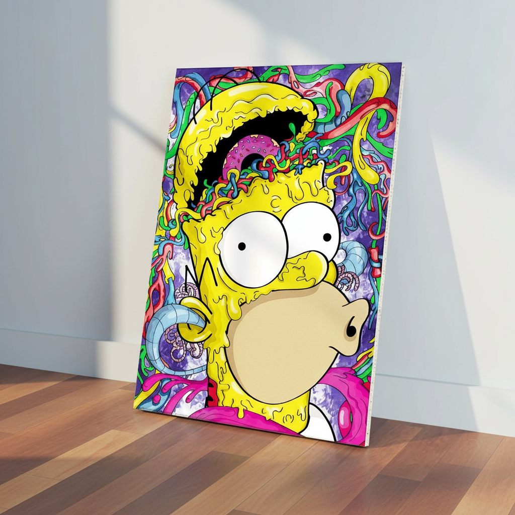 Cuadro Homero Simpson 497 30x40 Mdf Memoestampados - Imagen 2
