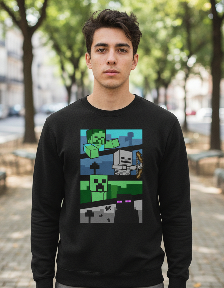 Buzo Minecraft Personajes Memoestampados