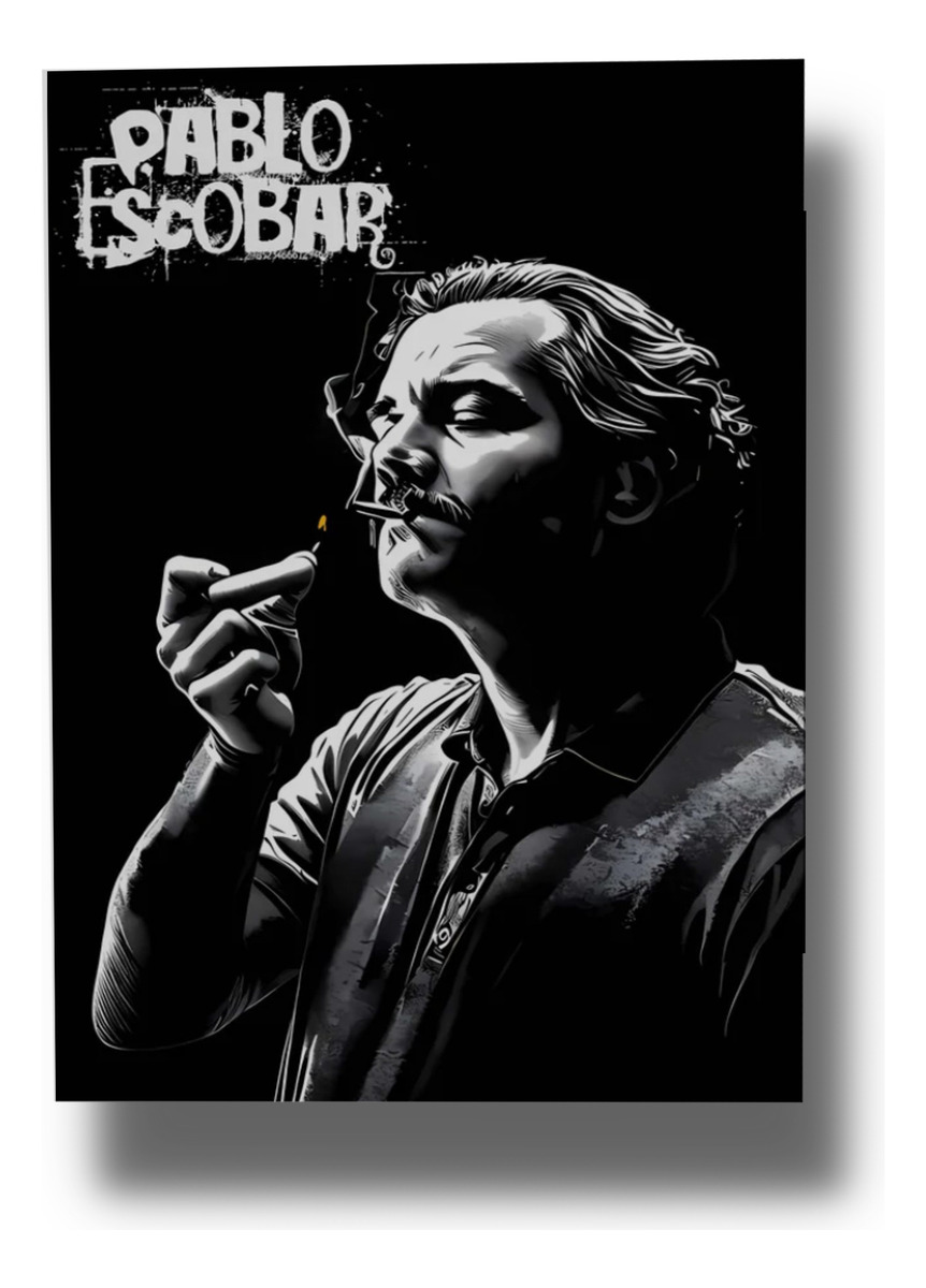 Cuadro 610 Pablo Escobar 40x30 Mdf Memoestampados